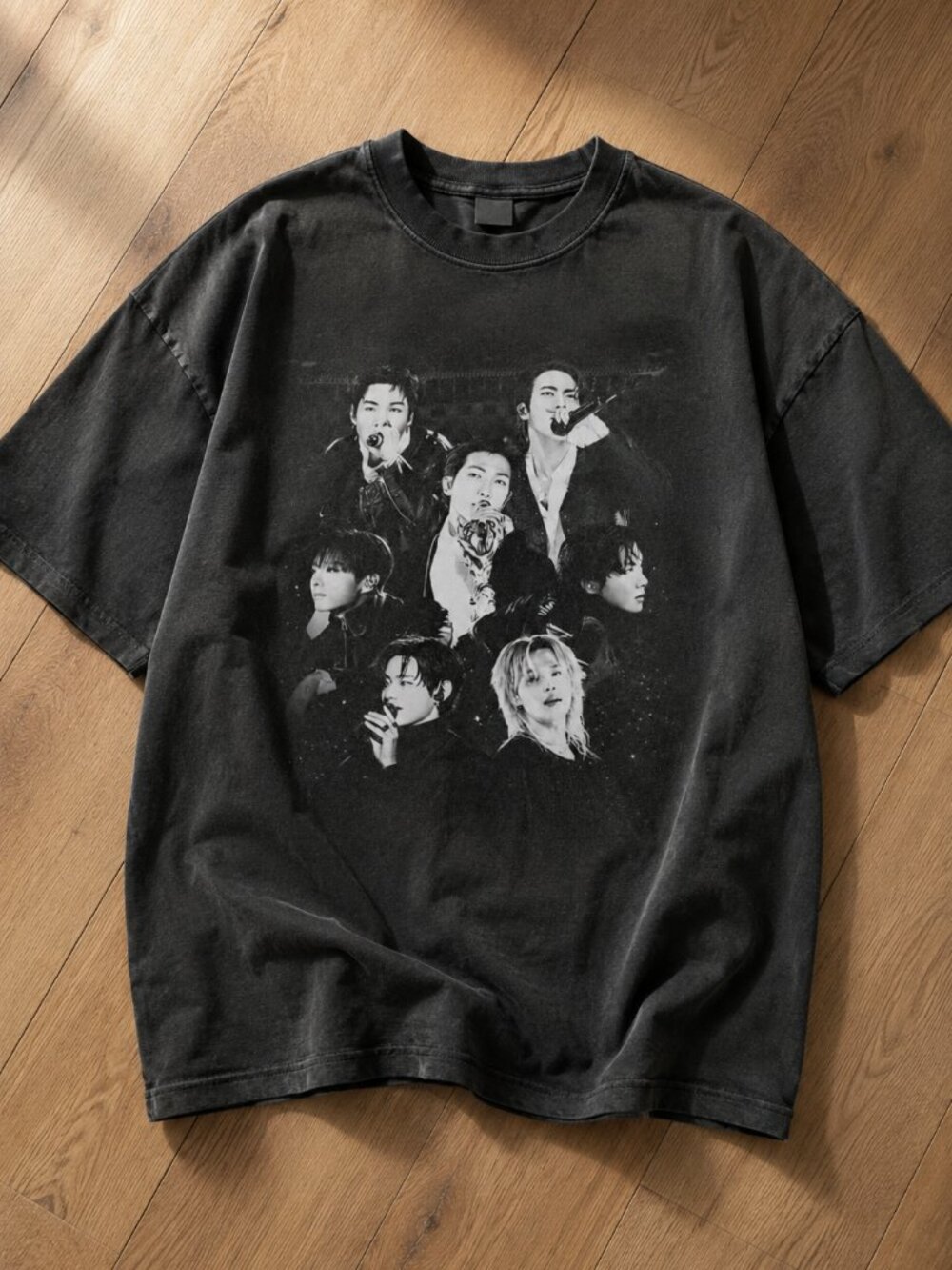 Minimal BTS World Tour Logo Shirt, Full Members 7 Kings Concert Matching Tee